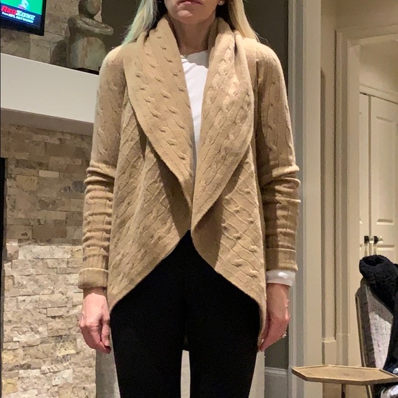 Ralph Lauren Sweaters - Ralph Lauren Cable Knit Shawl Collar Cardigan